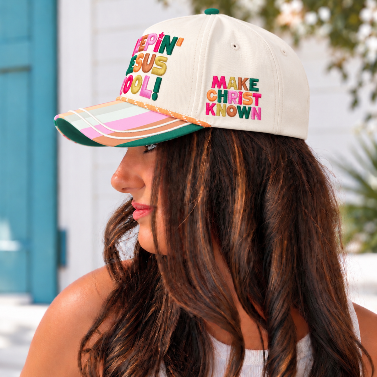 Keepin' Jesus Cool Embroidered Trucker Hat - SV Boutique & Co.