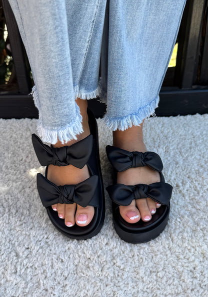 Corkys Black Lil Bit Knotty Sandal