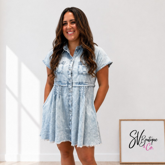 Denim Mini Dress - SV Boutique & Co.
