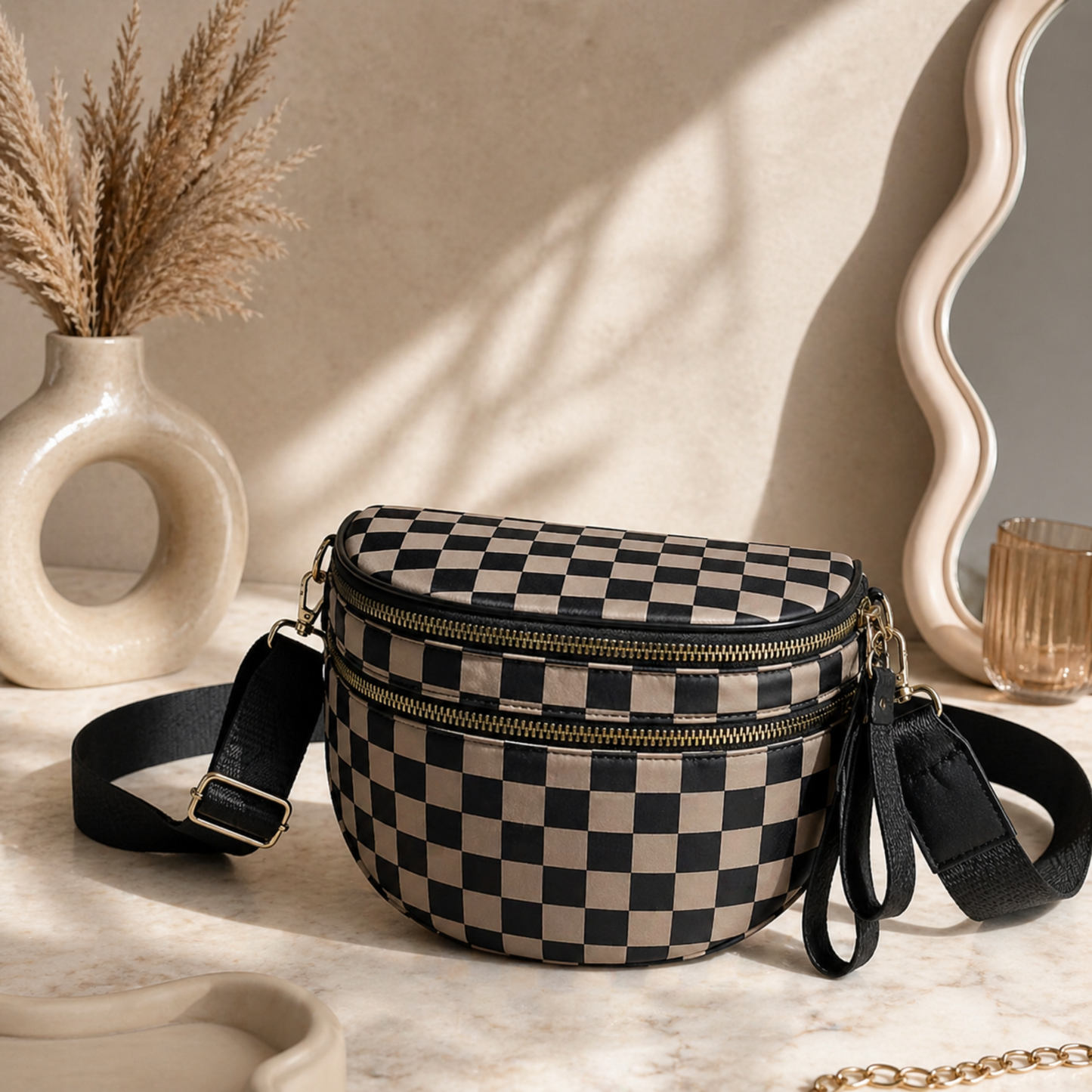 Checkered Crossbody Bag - SV Boutique & Co.