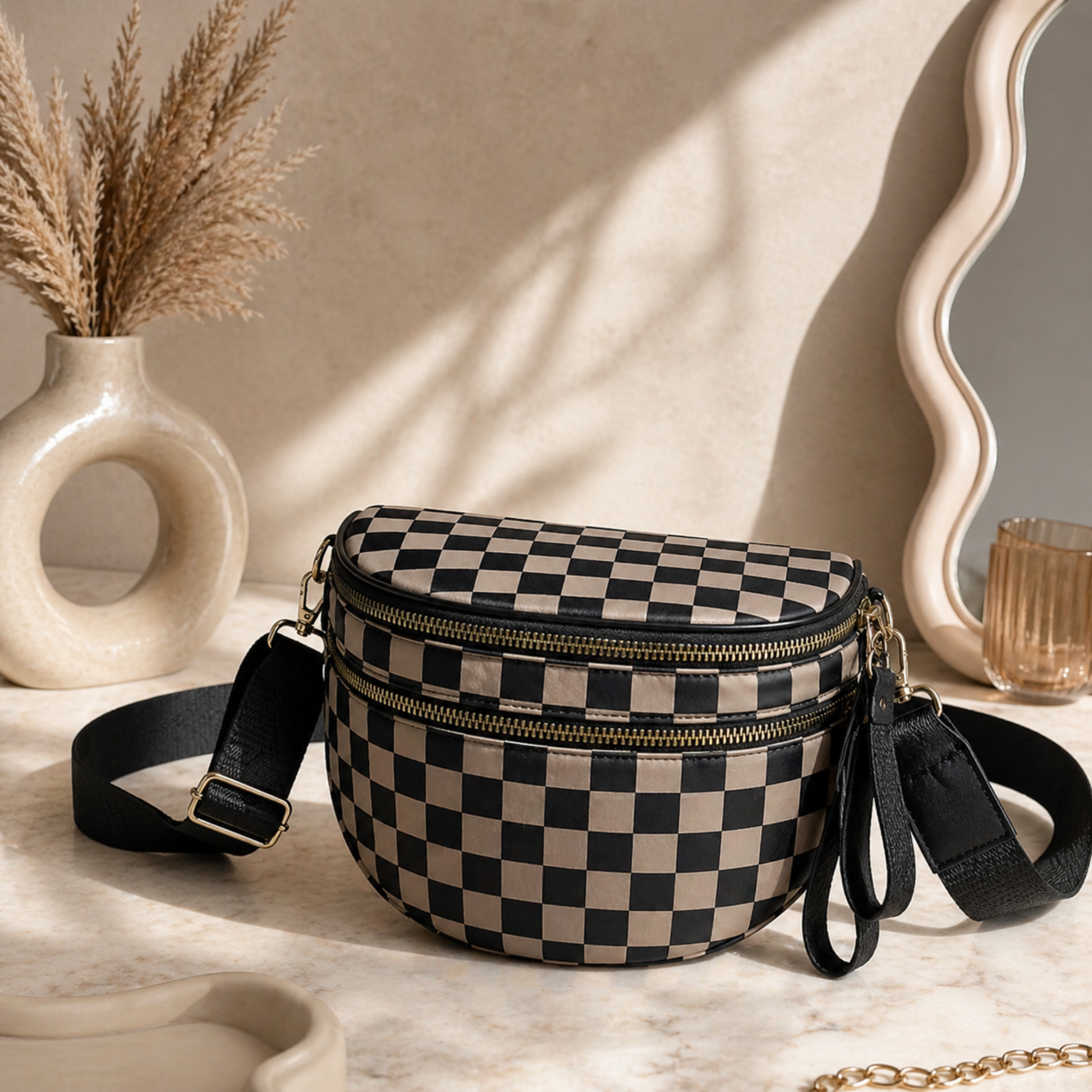 Checkered Crossbody Bag - SV Boutique & Co.