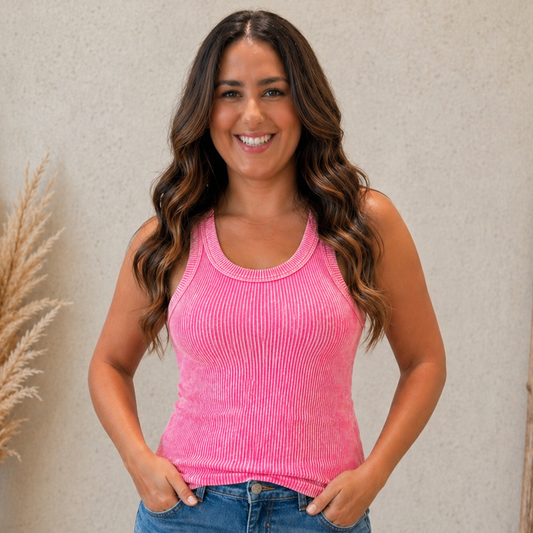 MINERAL WASHED TANK TOP - SV Boutique & Co.
