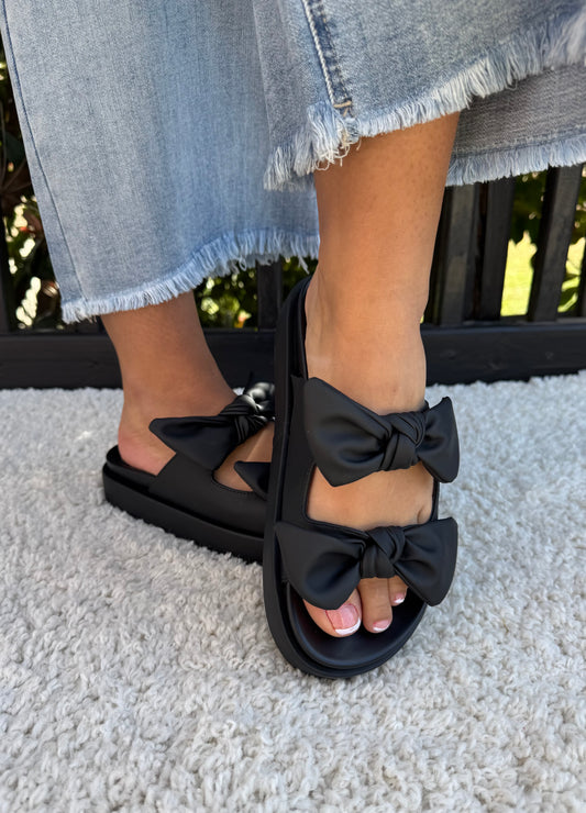 Corkys Black Lil Bit Knotty Sandal