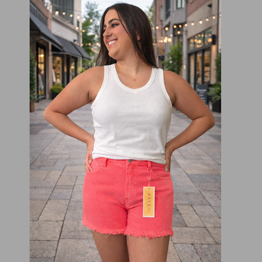 Coral Risen High Rise Tummy Control Shorts