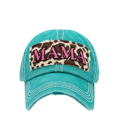 Mama Distressed Leopard Baseball Cap - SV Boutique & Co.