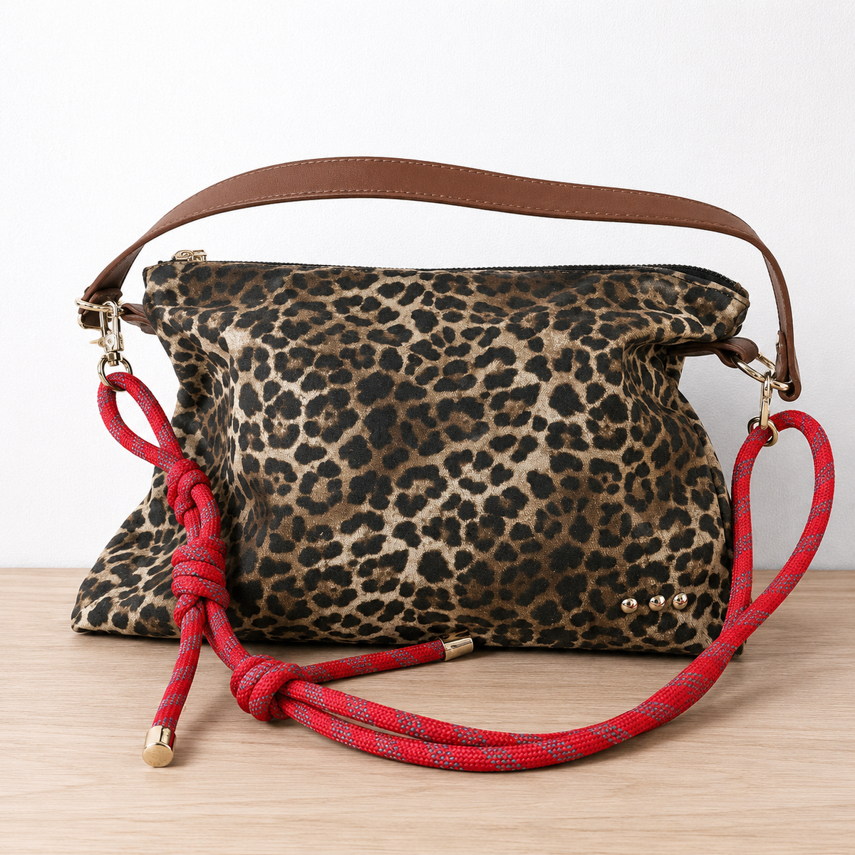 Pretty Simple Cosette Leopard Canvas Shoulder Bag - SV Boutique & Co.