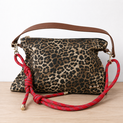 Pretty Simple Cosette Leopard Canvas Shoulder Bag - SV Boutique & Co.