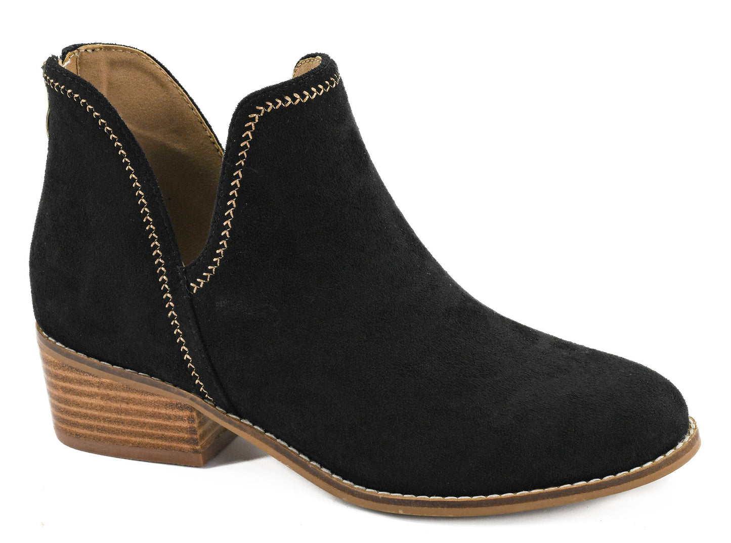 Corkys Bluffin – Black Faux Suede Bootie