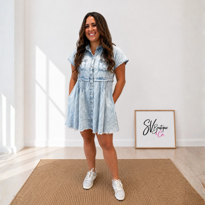 Denim Mini Dress - SV Boutique & Co.