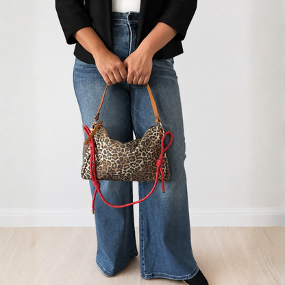 Pretty Simple Cosette Leopard Canvas Shoulder Bag - SV Boutique & Co.