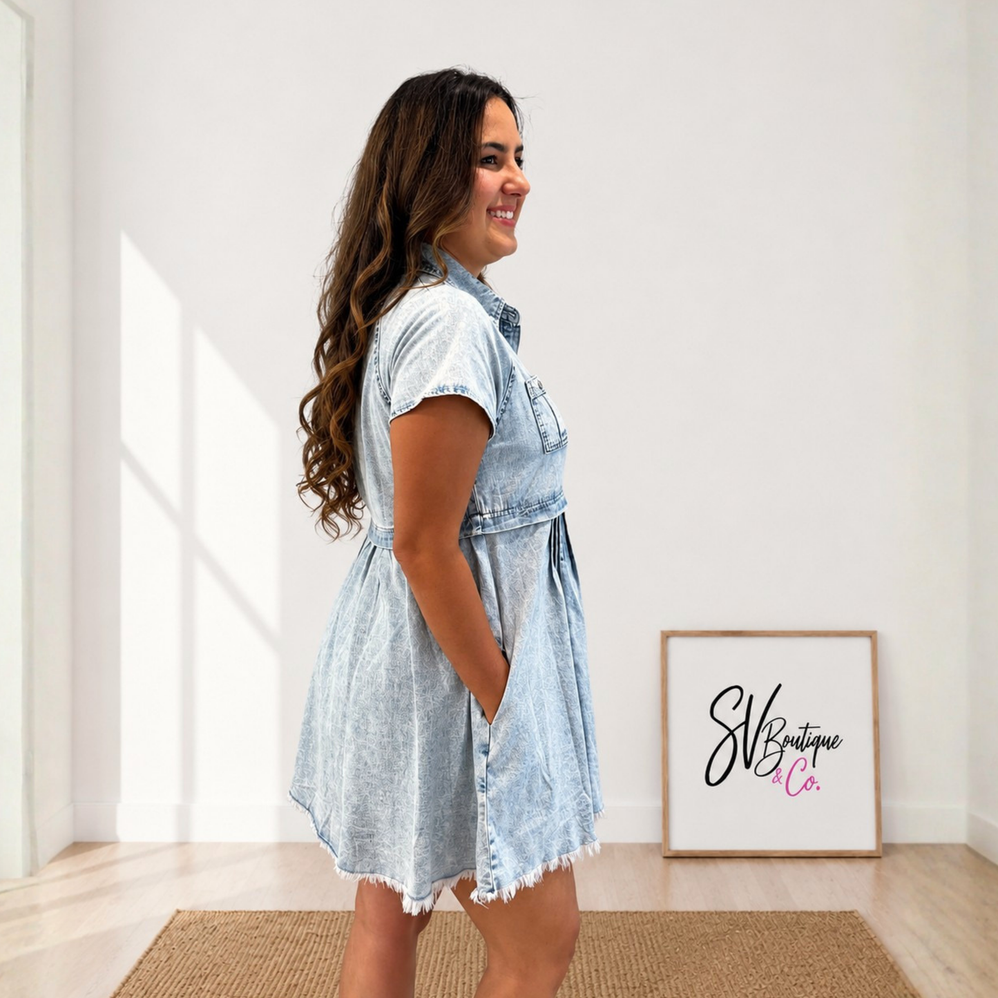 Denim Mini Dress - SV Boutique & Co.