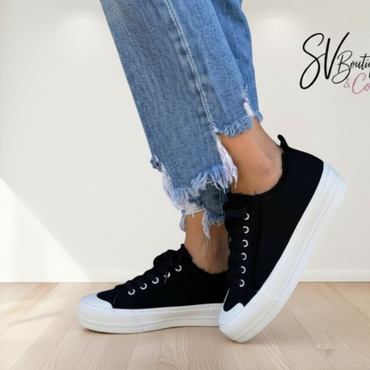 CORKYS COULD CARE LESS BLACK SNEAKER - SV Boutique & Co.