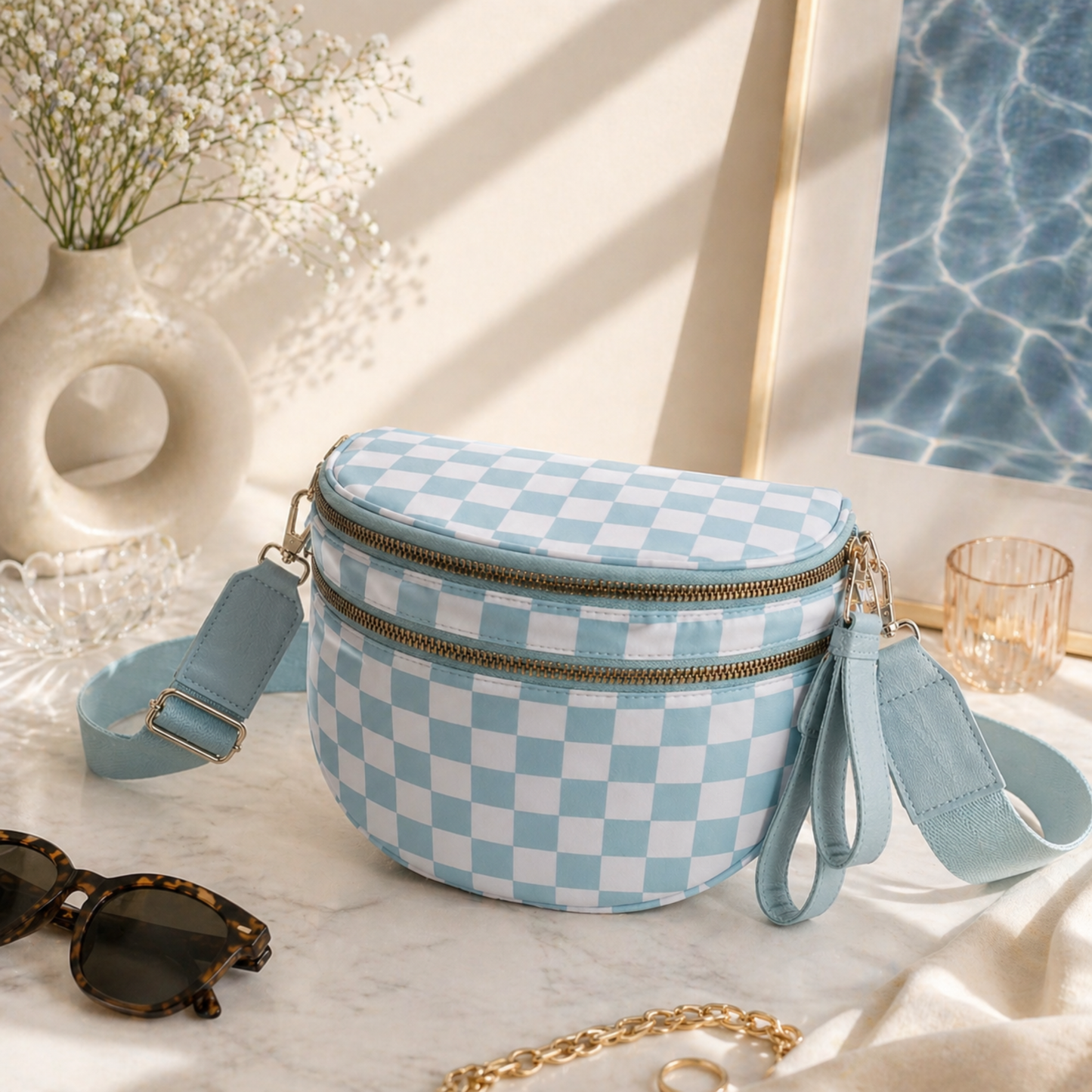 Checkered Crossbody Bag - SV Boutique & Co.