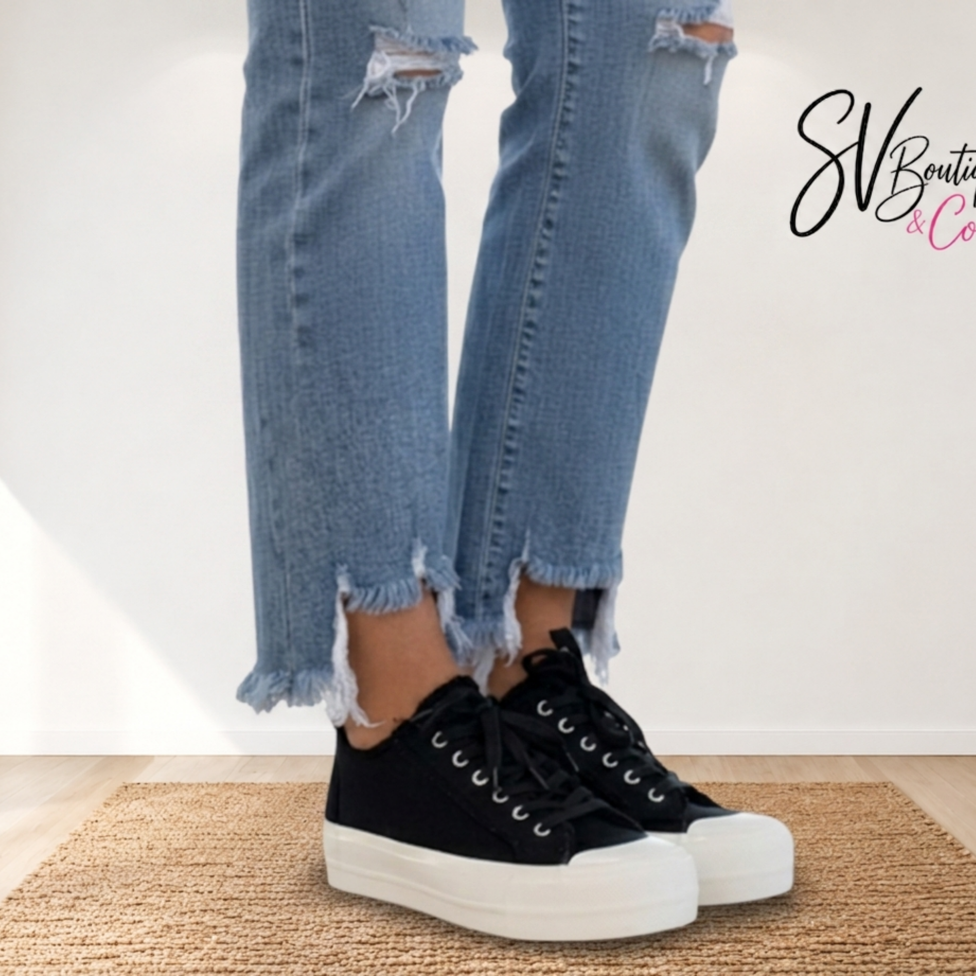 CORKYS COULD CARE LESS BLACK SNEAKER - SV Boutique & Co.