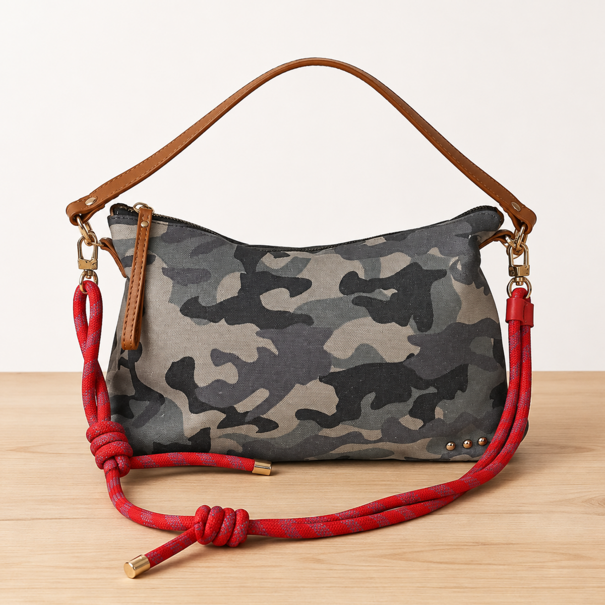 Pretty Simple Cosette Camo Canvas Shoulder Bag
