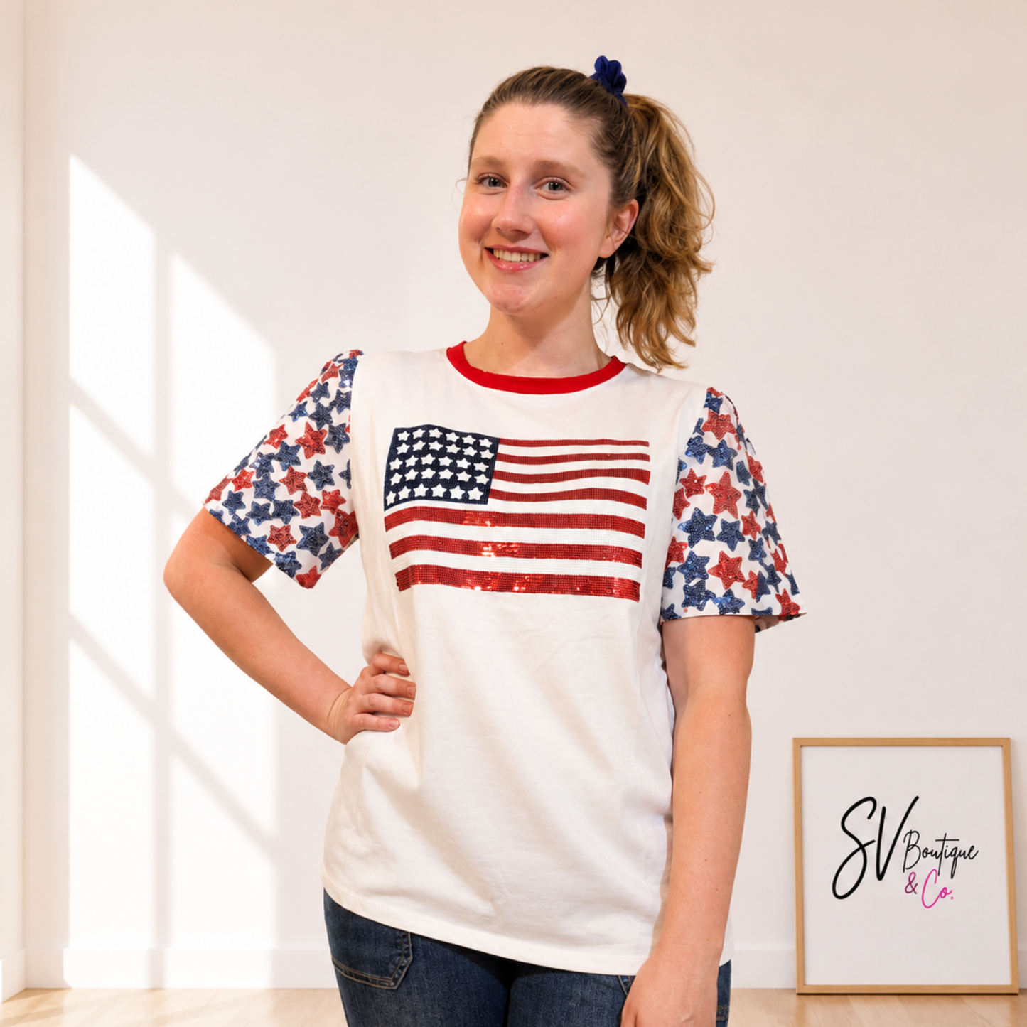 Star-Spangled Sparkle Top - SV Boutique & Co.
