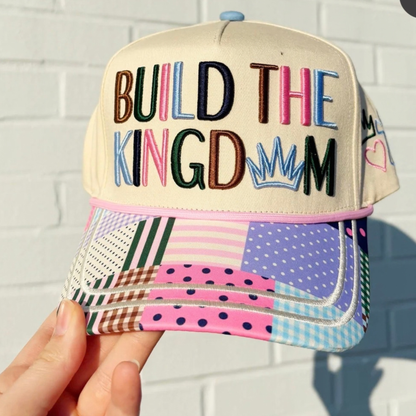 Build the Kingdom Embroidered Trucker Hat – Patchwork Bill - SV Boutique & Co.