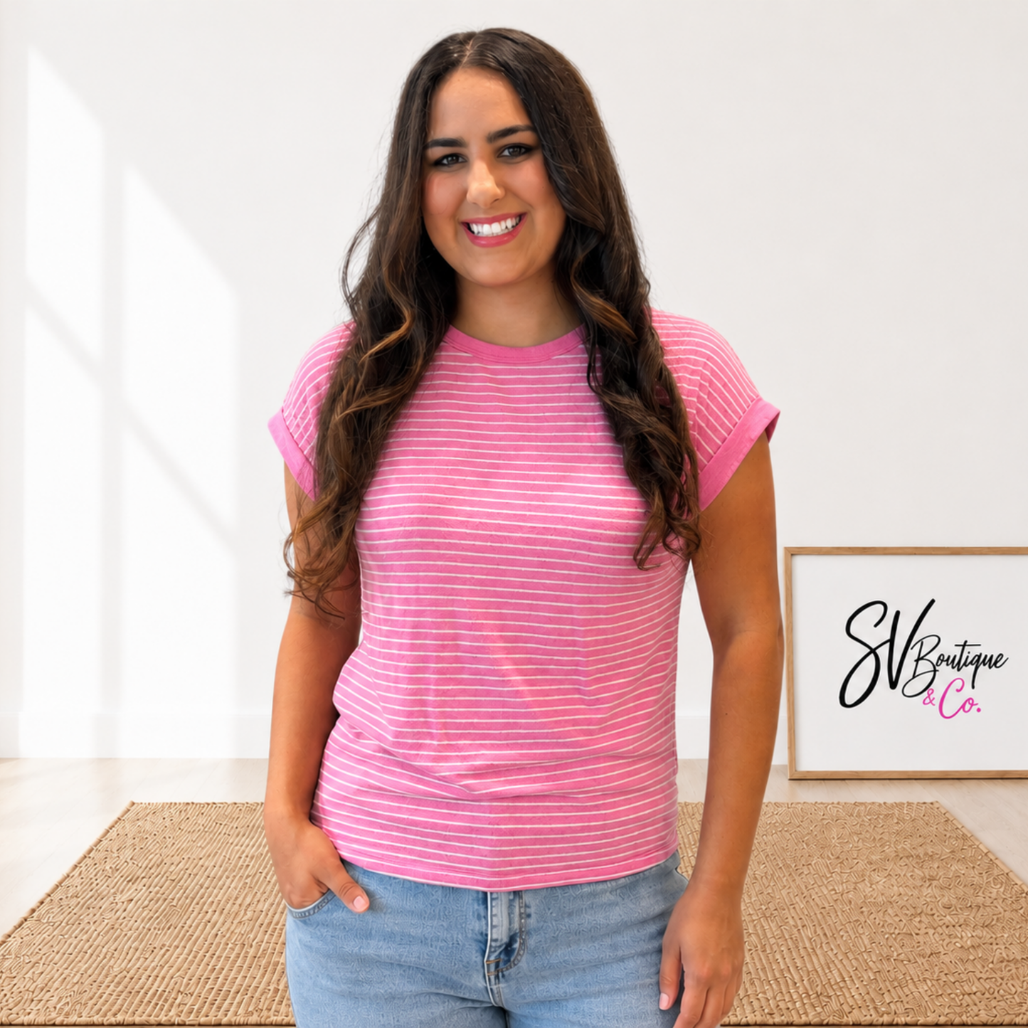 Candy Stripe Comfort Top - SV Boutique & Co.