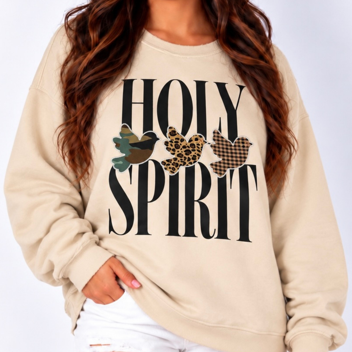 Holy Spirit Appliqué Sweatshirt - SV Boutique & Co.