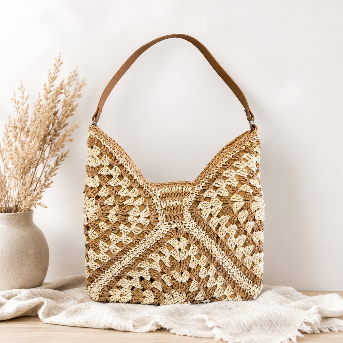 Island Escape Woven Shoulder Bag