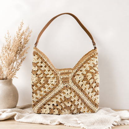 Island Escape Woven Shoulder Bag
