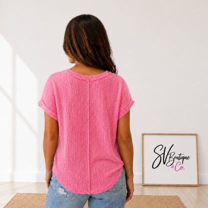 Coral & Lace Top FINAL SALE