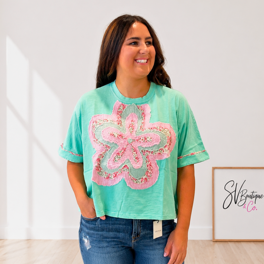 Mint To Bloom Flower Top