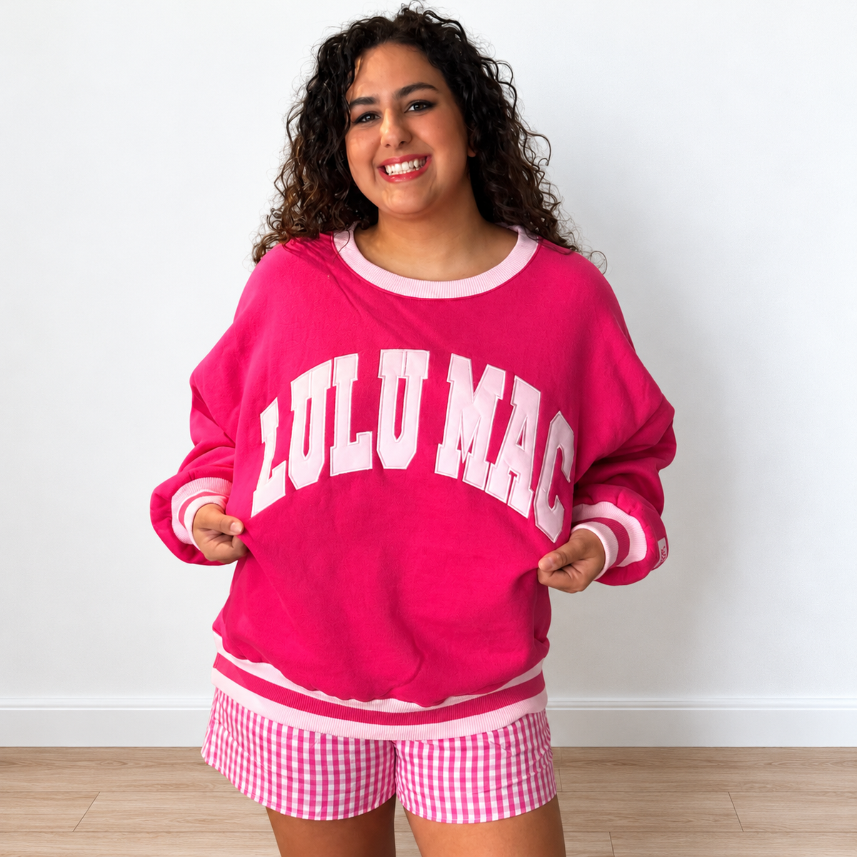 LULU MAC Pink Gingham Boxer Shorts - SV Boutique & Co.