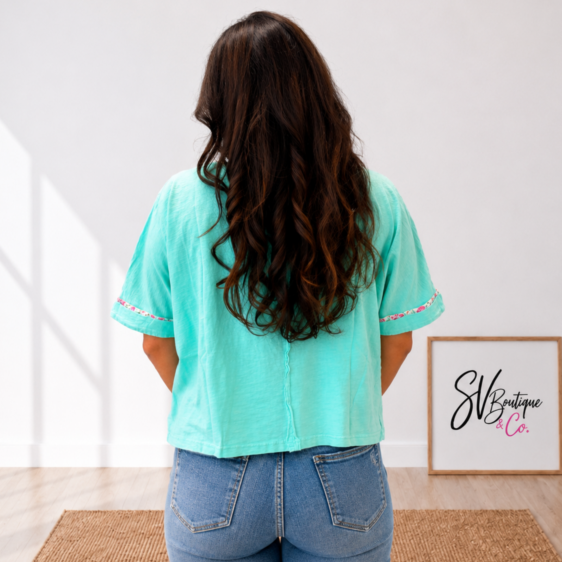 Mint To Bloom Flower Top - SV Boutique & Co.