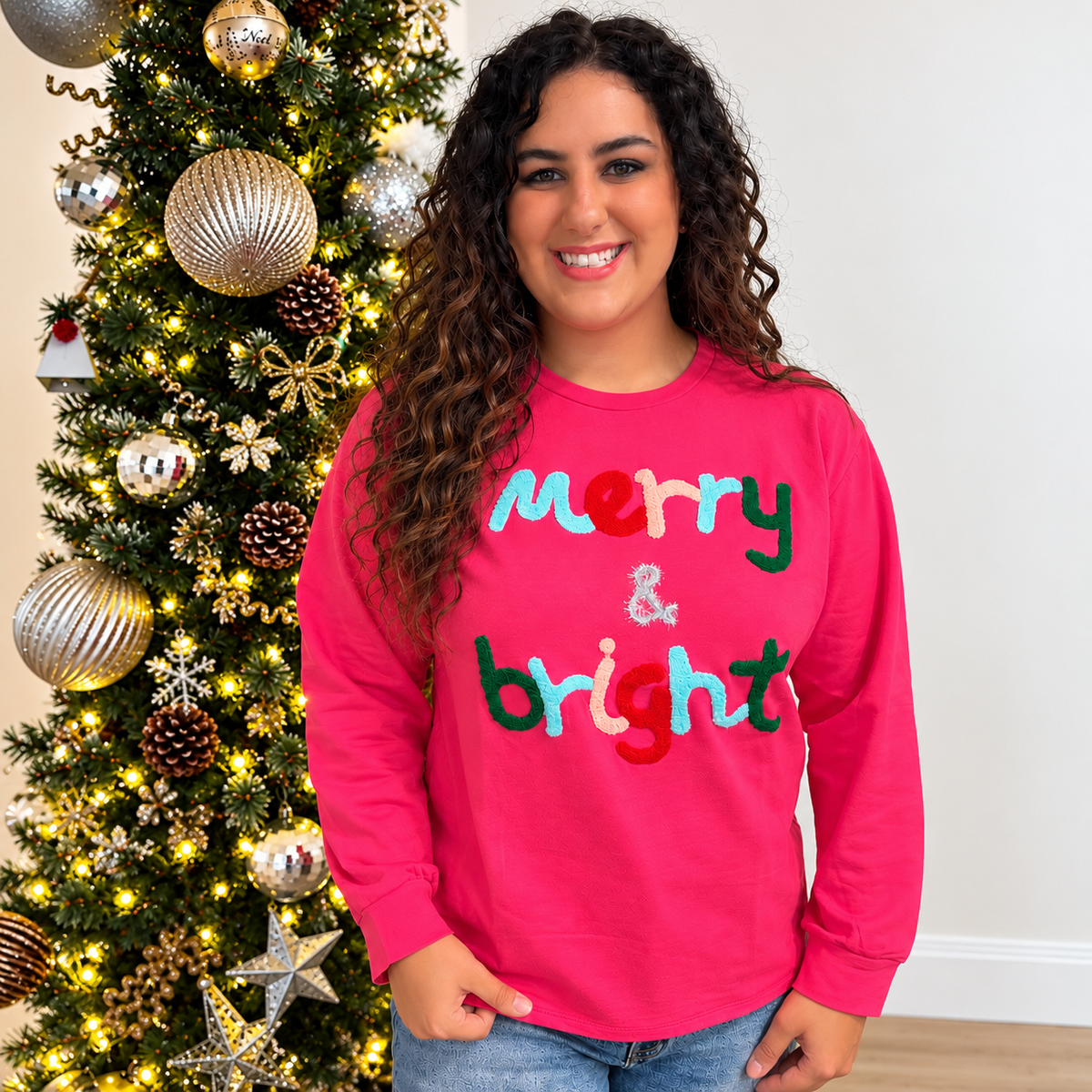 Merry & Bright Hot Pink Pullover - SV Boutique & Co.