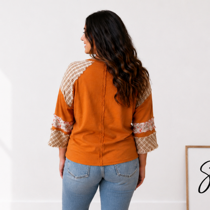 Boho Heart Patch Top by Easel - SV Boutique & Co.