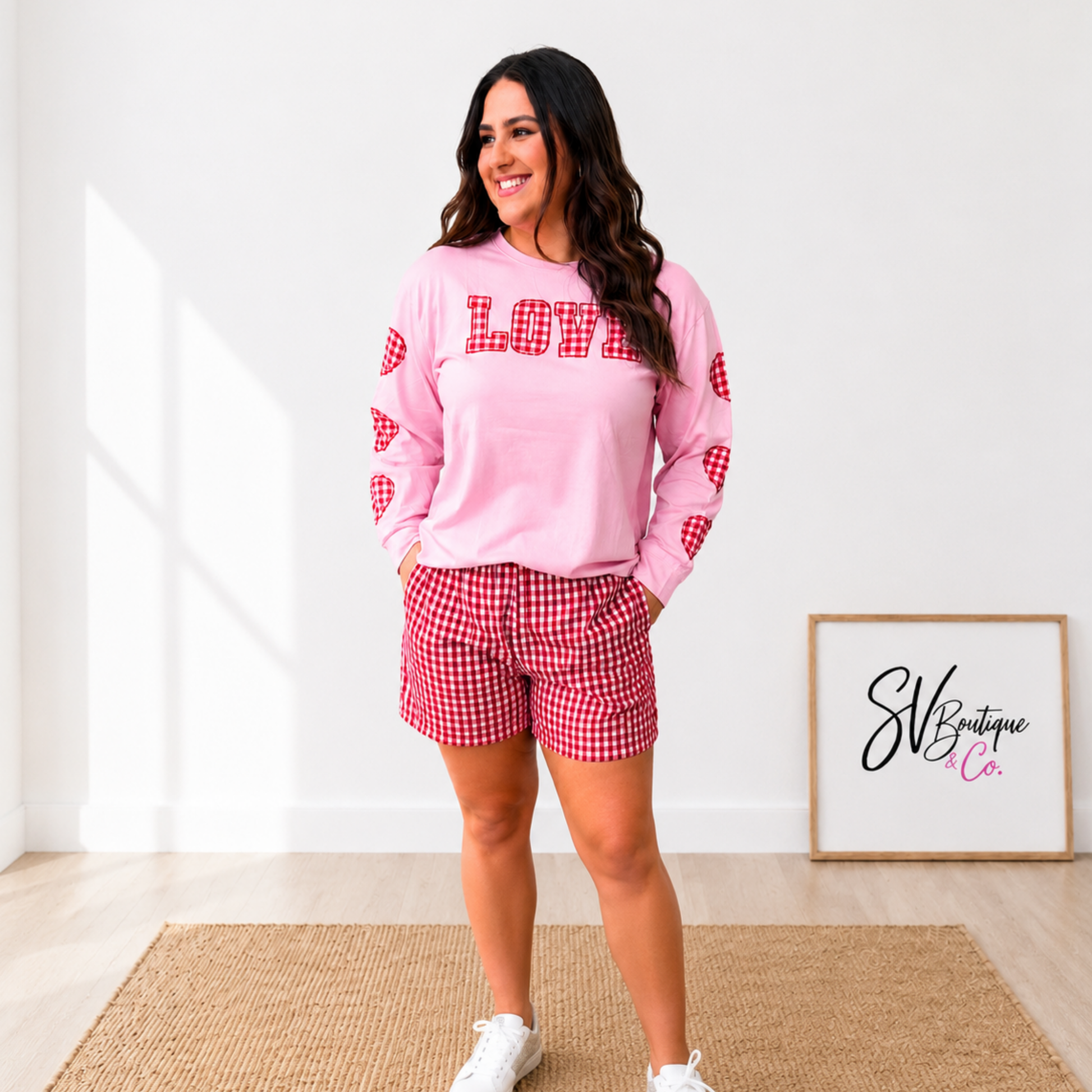 Checked With Love Gingham Boxer Short - SV Boutique & Co.