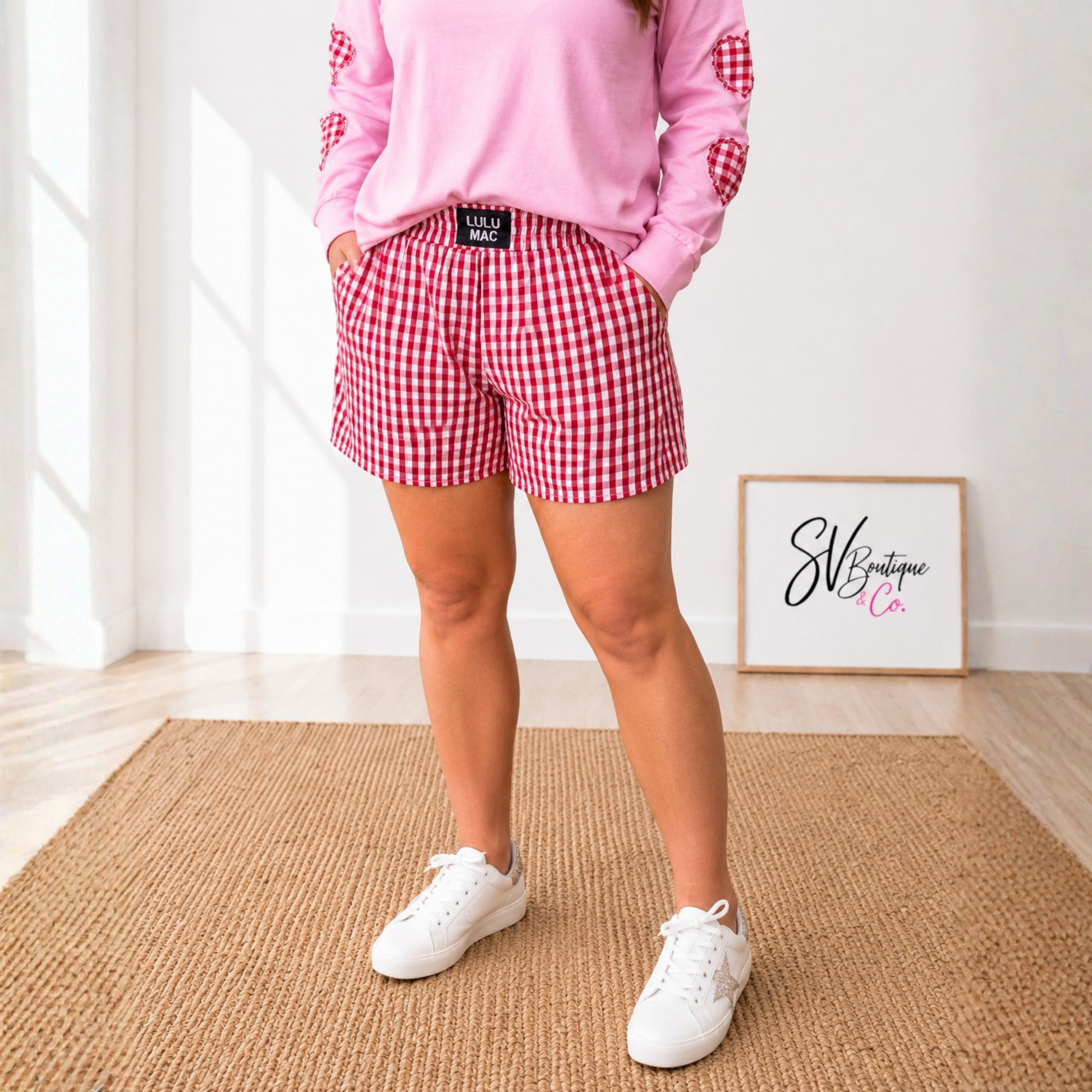 Checked With Love Gingham Boxer Short - SV Boutique & Co.