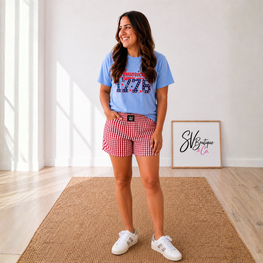 Checked With Love Gingham Boxer Short