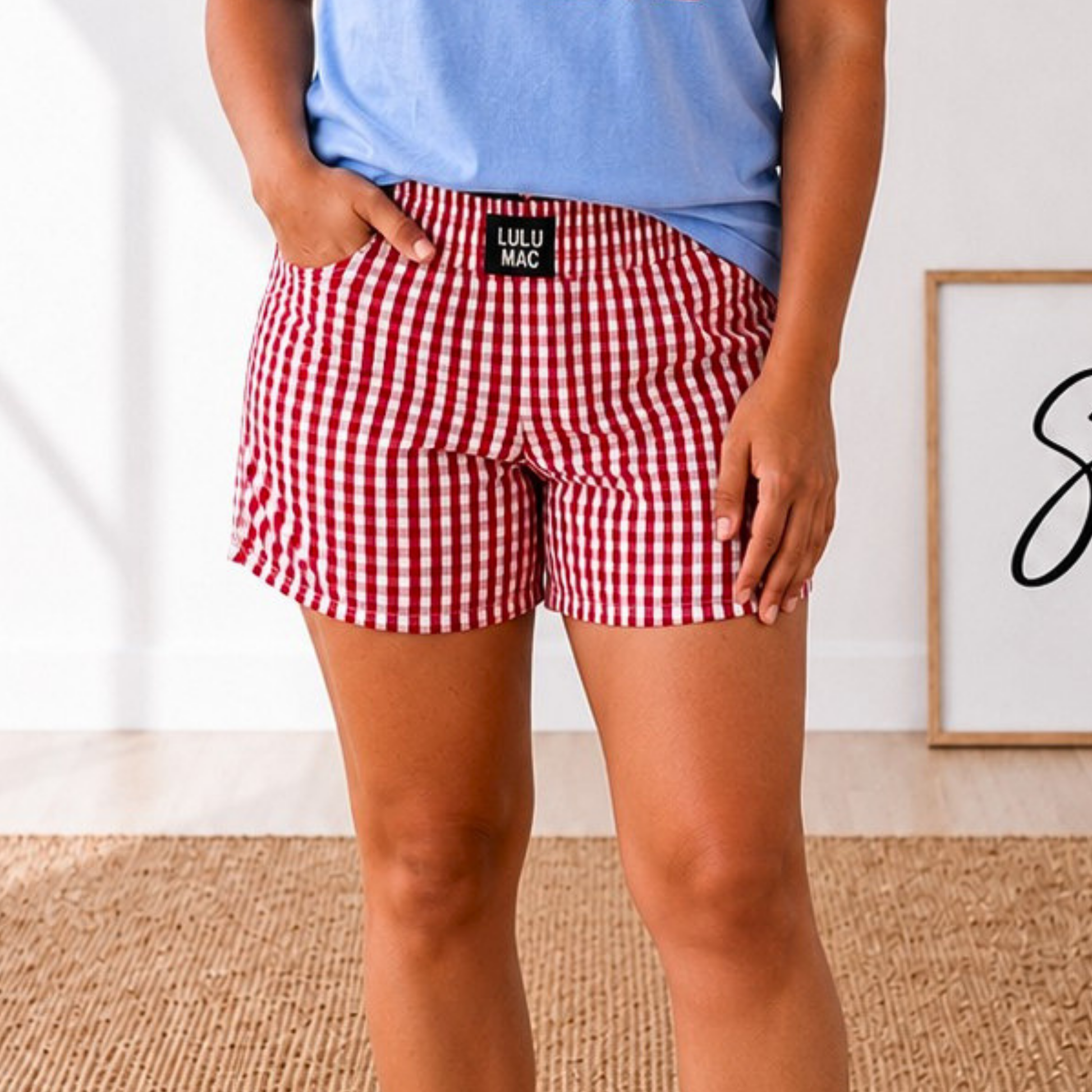 Checked With Love Gingham Boxer Short - SV Boutique & Co.