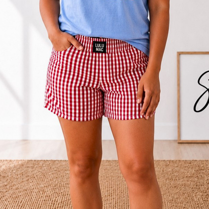 Checked With Love Gingham Boxer Short - SV Boutique & Co.