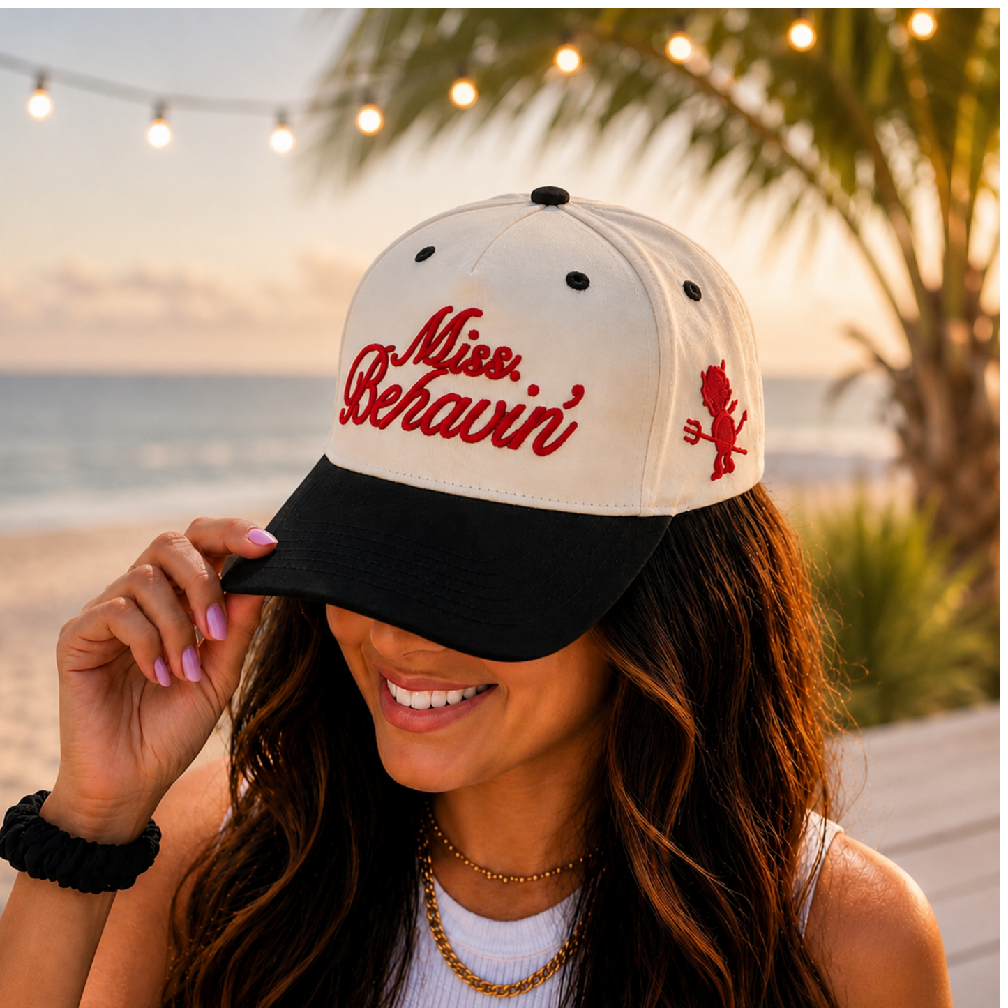 Miss Behavin’ Embroidered Trucker Hat