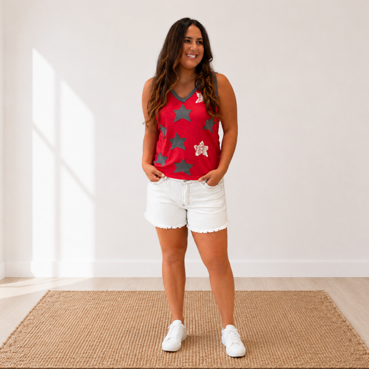 White Vibes Raw Hem High Waist Denim Shorts