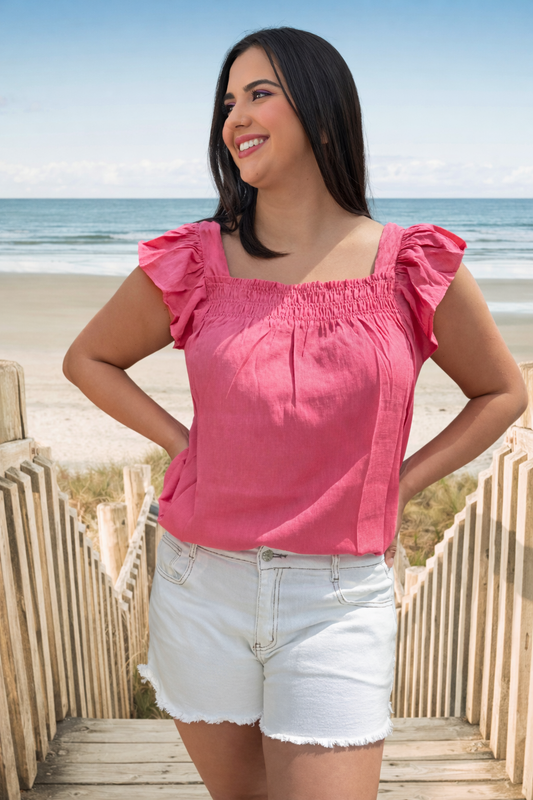 White Vibes Raw Hem High Waist Denim Shorts