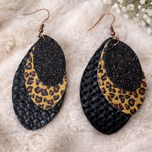 Leopard Leaf Multi Layer Earrings - SV Boutique & Co.