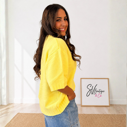 Chasing Sunshine Knit Top - SV Boutique & Co.