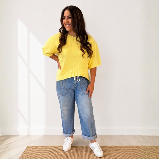 Risen Barrel Crop Jeans