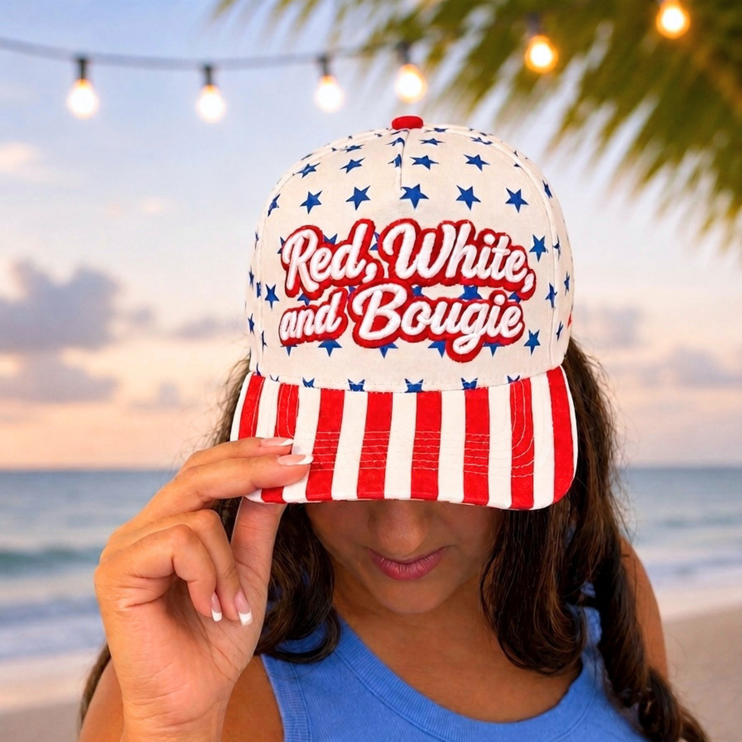 Red, White, and Bougie Trucker Hat - SV Boutique & Co.