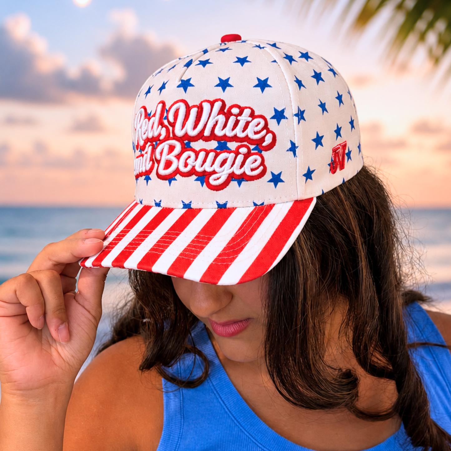 Red, White, and Bougie Trucker Hat - SV Boutique & Co.
