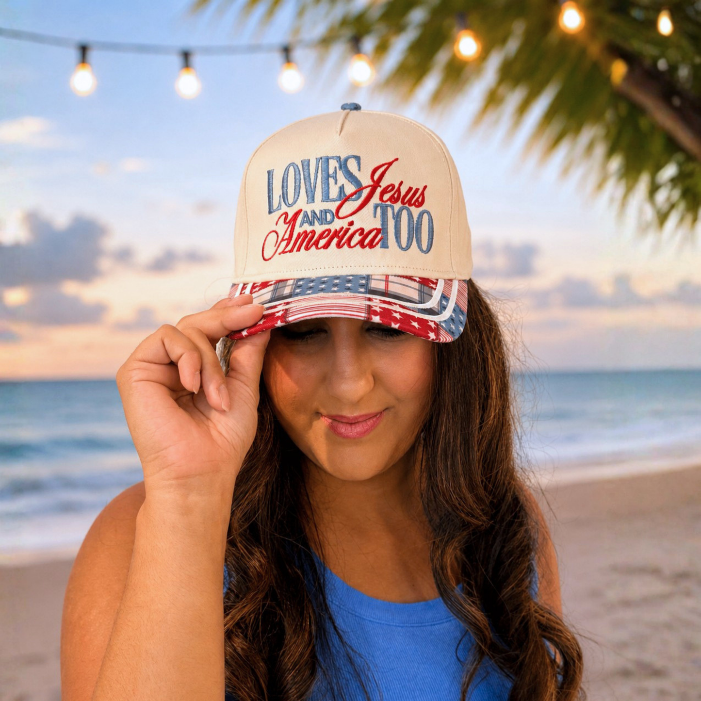 Loves Jesus and America Too Trucker Hat - SV Boutique & Co.