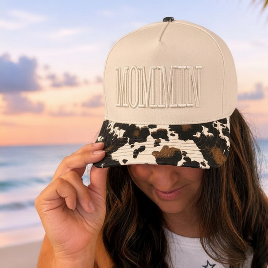 Mommin Leopard/Cow Trucker Hat