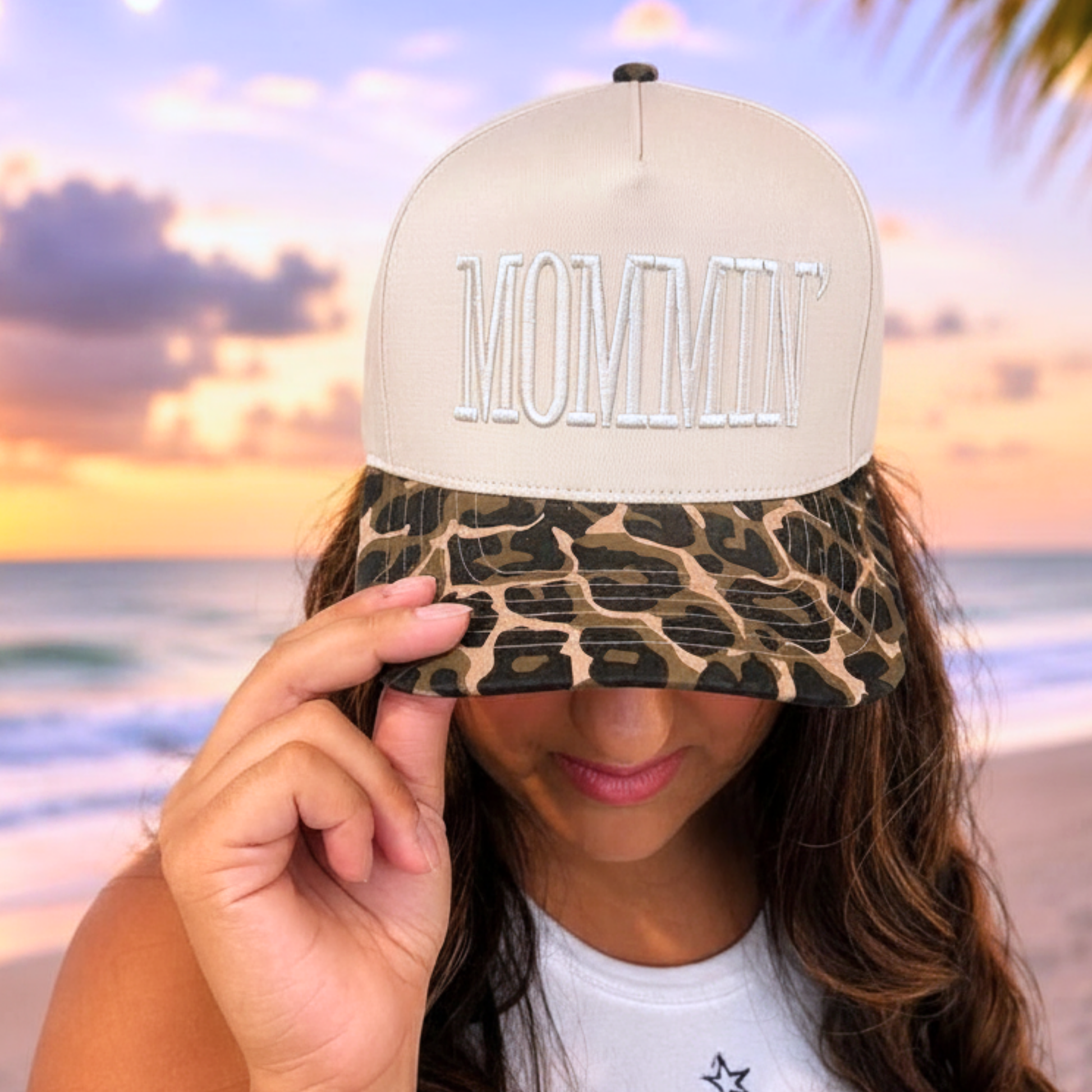 Mommin Leopard/Cow Trucker Hat - SV Boutique & Co.