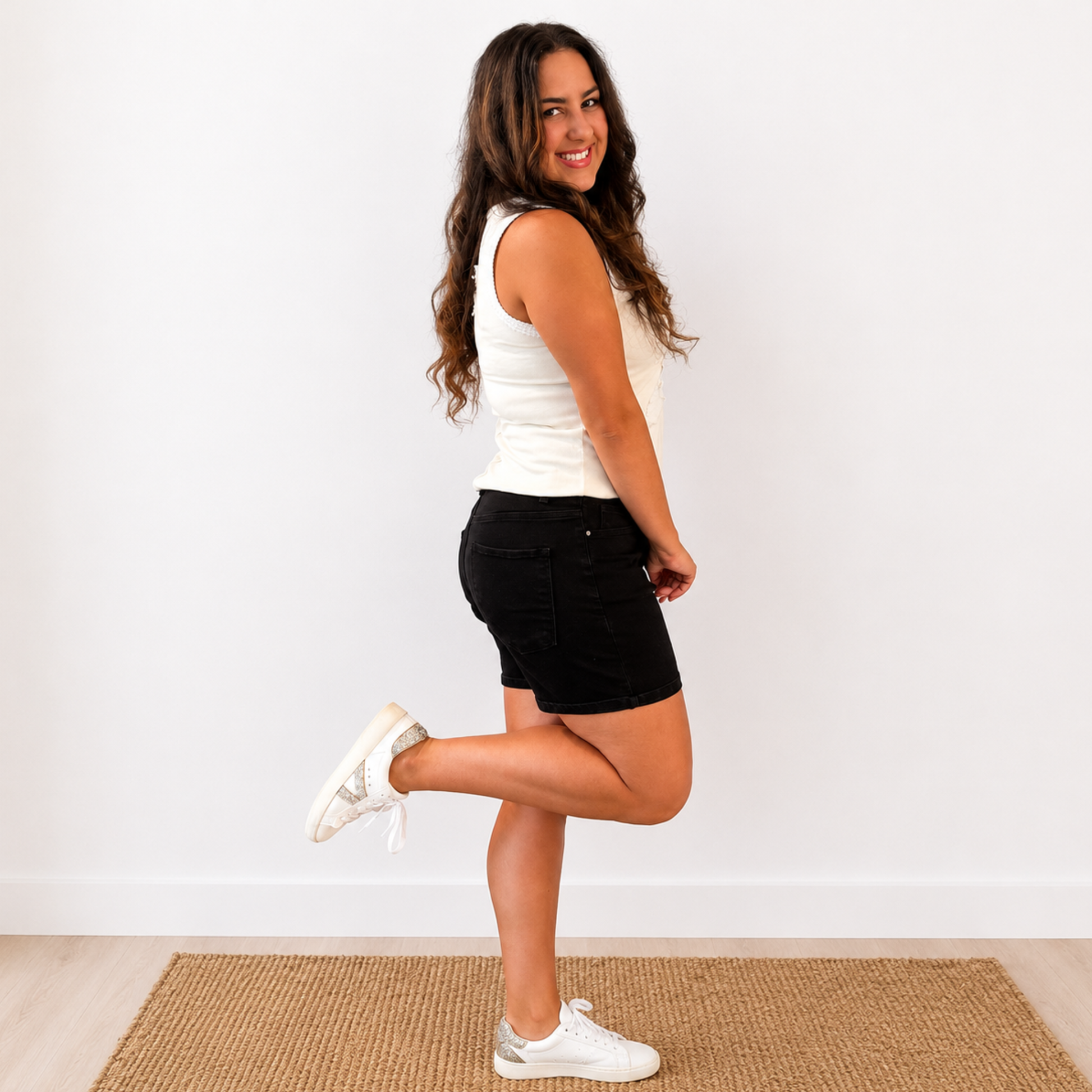 Risen High Rise Cuffed Denim Shorts - SV Boutique & Co.