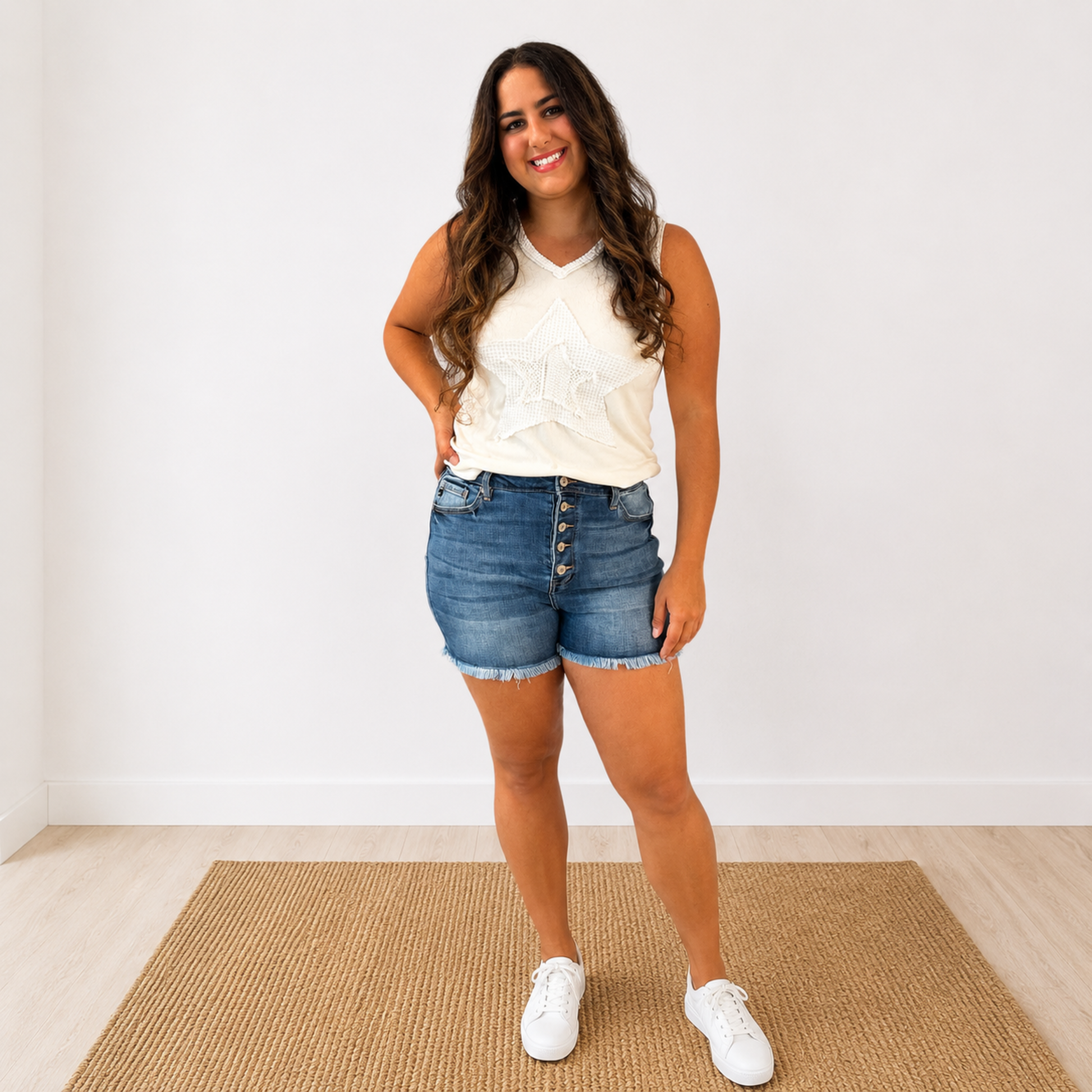 KanCan High Rise Button Up Shorts - SV Boutique & Co.
