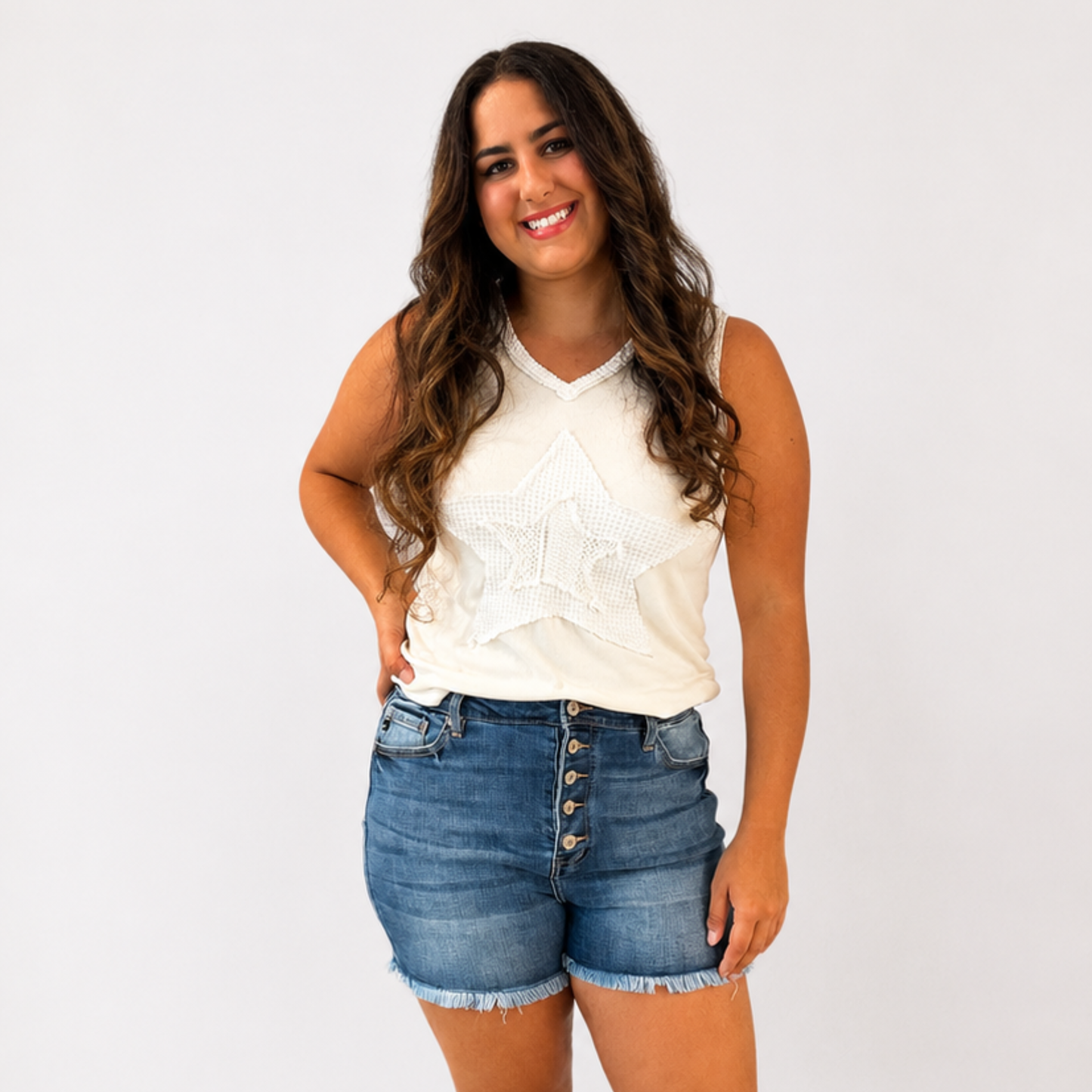 KanCan High Rise Button Up Shorts - SV Boutique & Co.